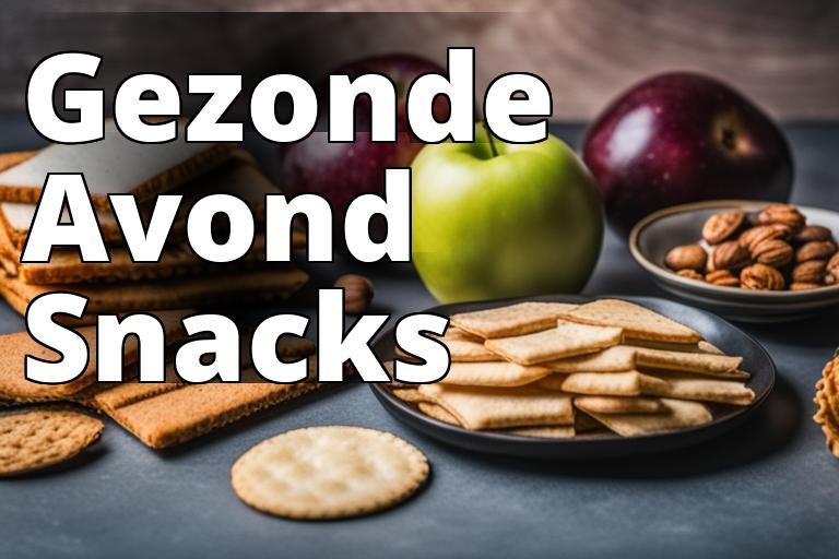 De afbeelding moet een kleurrijk assortiment gezonde avondsnacks tonen