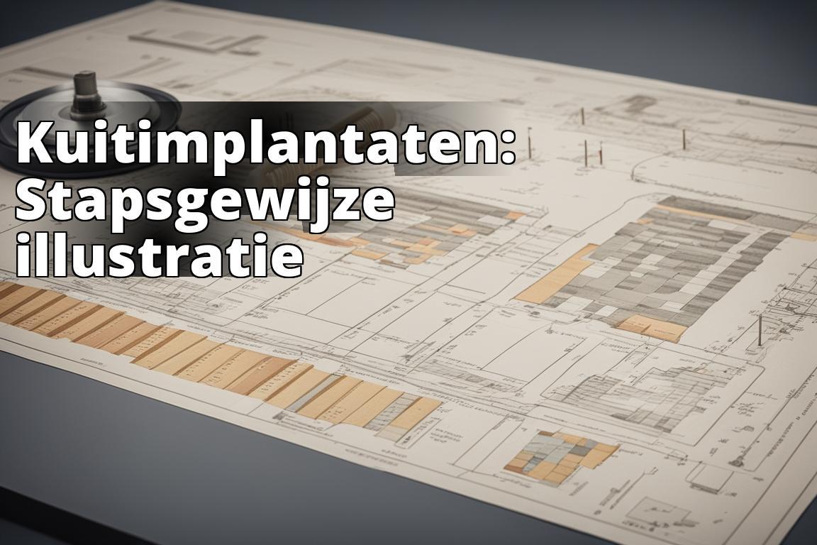 Een afbeelding van een diagram dat het proces van het plaatsen van kuitimplantaten illustreert