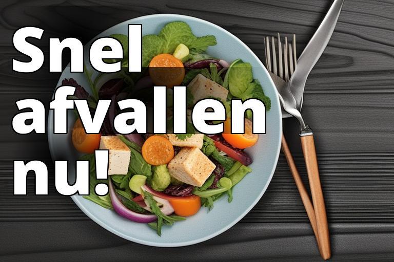 Een afbeelding van een kleurrijke salade met verschillende groenten en gezonde eiwitbronnen