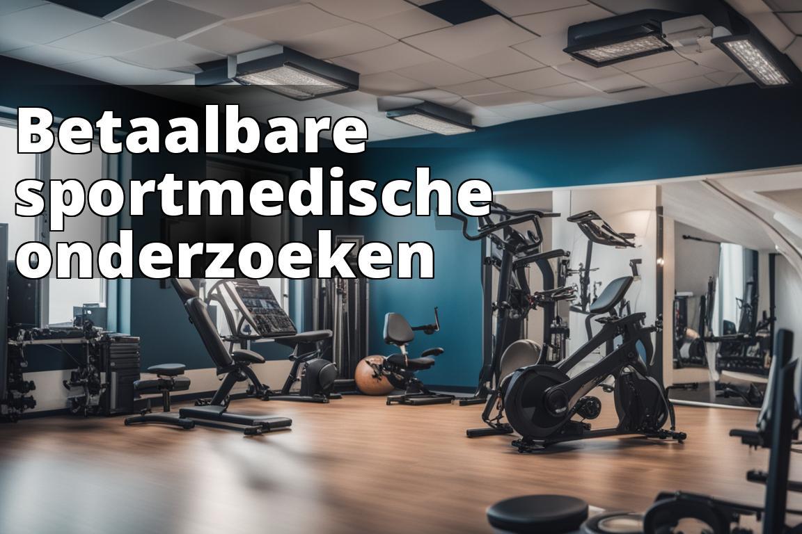 Een afbeelding van een sportarts die een sporter onderzoekt in een klinische omgeving.