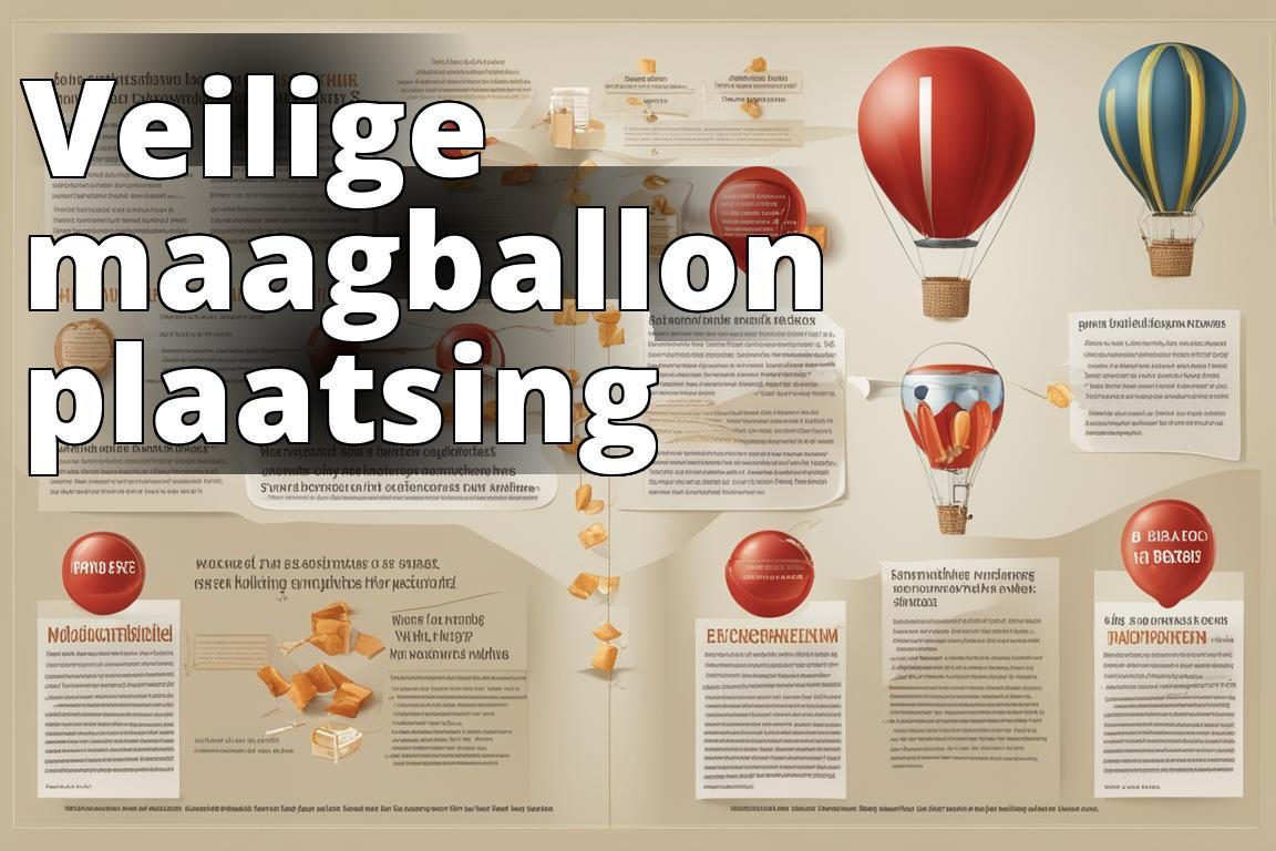 De afbeelding moet een illustratie bevatten van een maagballonbehandeling