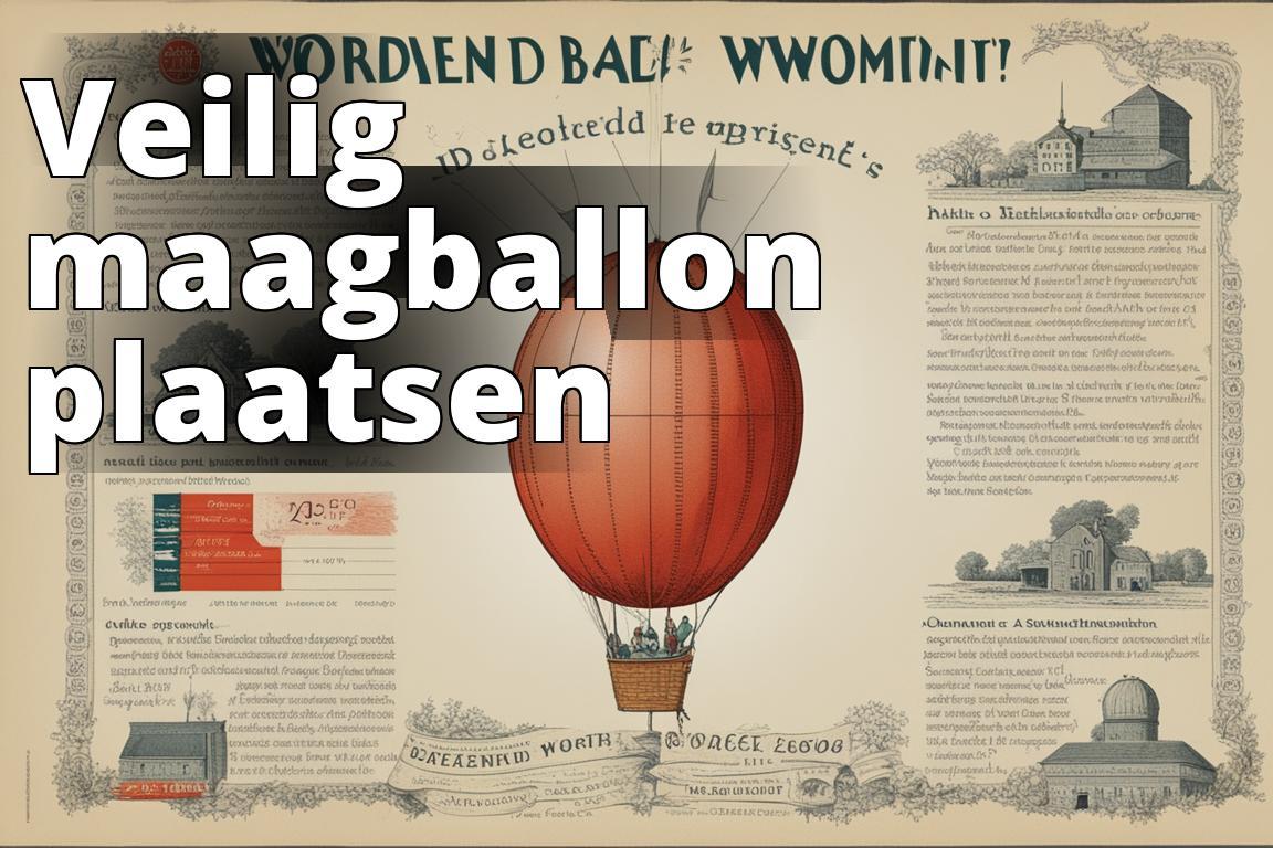 Een afbeelding van een maagballon die wordt ingenomen door een patiënt.